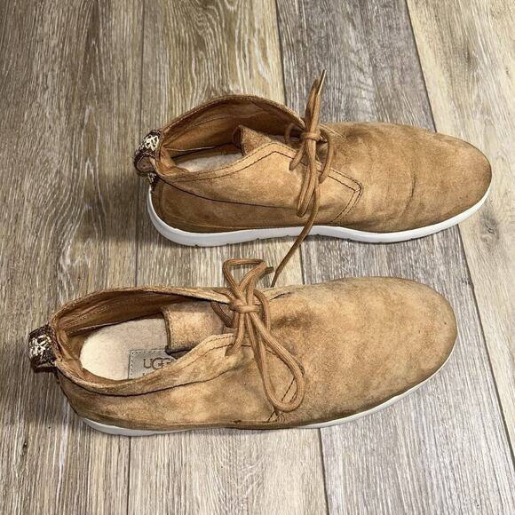 UGG Freamon Men's 11 Brown Beige Suede Chukka Ankle Boots Shoes Lace Up 1007645 - Picture 2 of 11